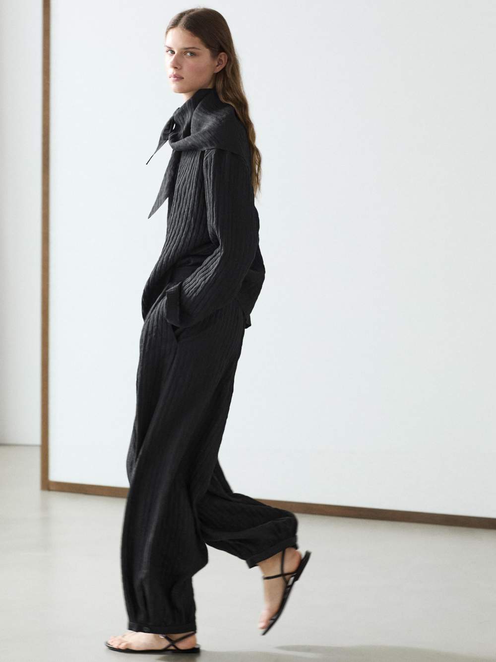 Striped flowing shirt with scarf detail — Product image 11 of 22