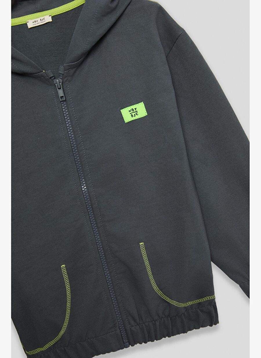 BG Store Men's Children's Anthracite Sweatsuit Top — صورة المنتج 6 من 7
