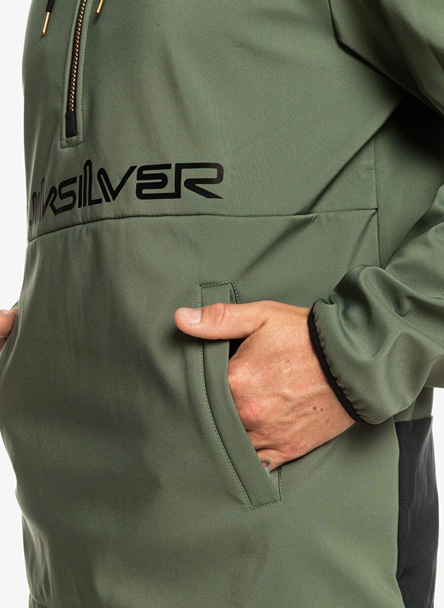 Quiksilver Haki Erkek Dik Yaka Polar Sweatshırt EQYFT04835 Live For The Ride — صورة المنتج 5 من 6