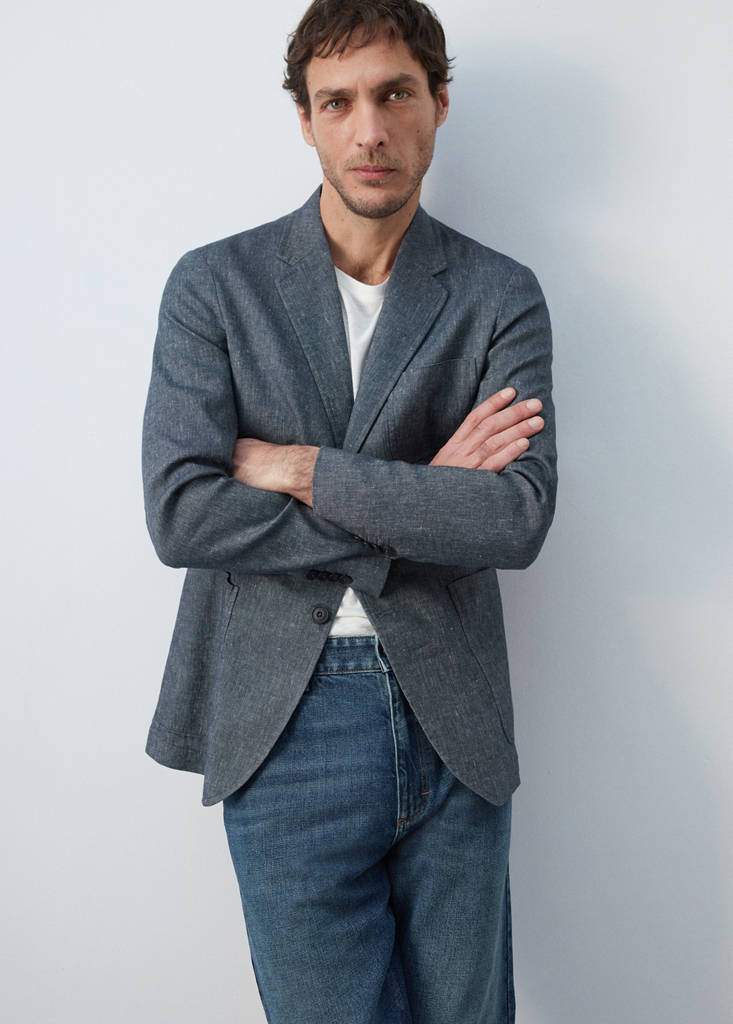 Slim fit linen cotton-blend blazer — Product image 7 of 10