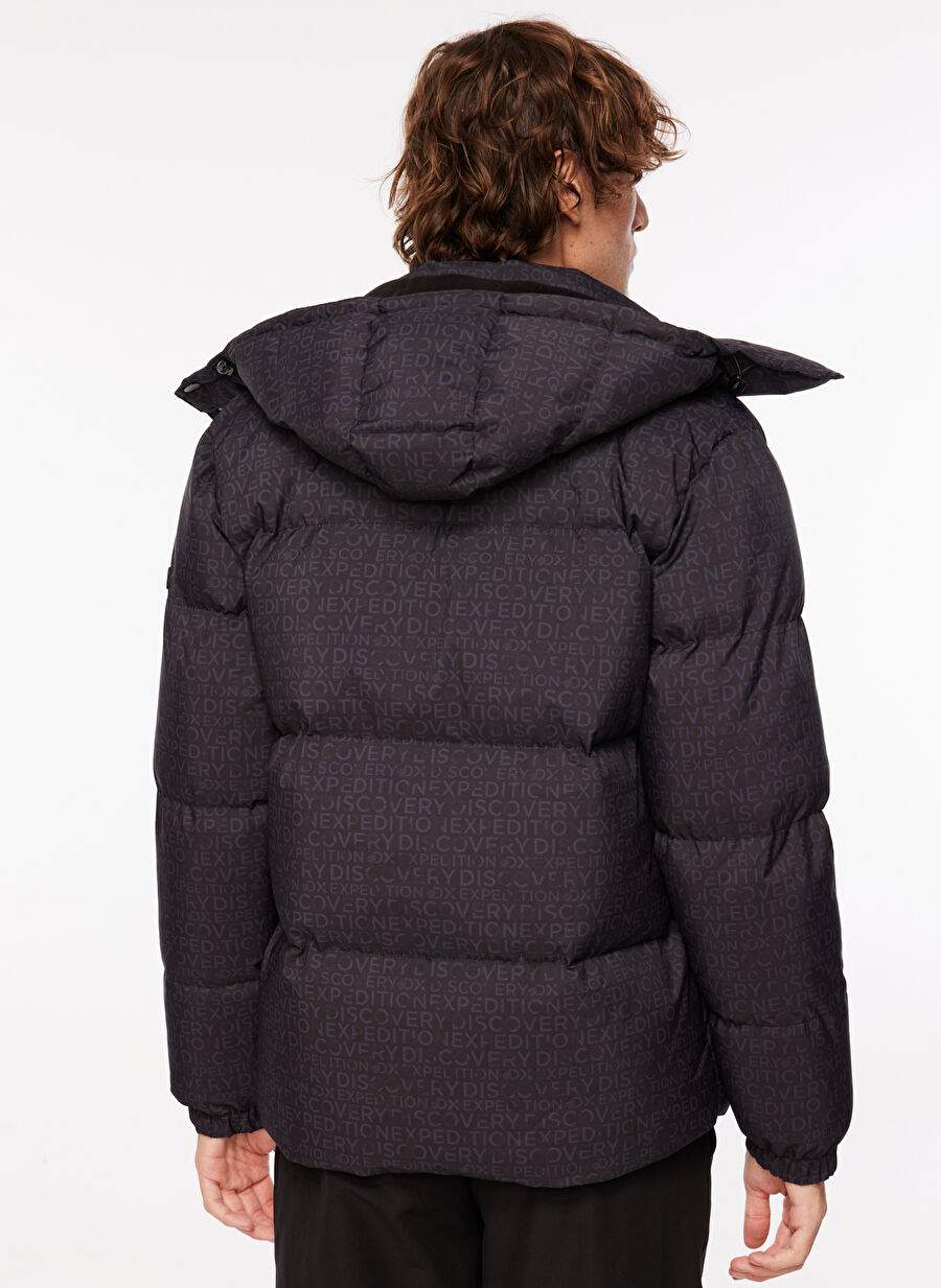 Discovery Expedition Lacivert Erkek Kapüşon Yaka Basic Baskılı Mont D3WM-MNT5 — صورة المنتج 5 من 5
