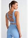 Balksrt Desenli Capraz Ipli Sporcu Sutyeni Alice Mavi — Product image 5 of 30