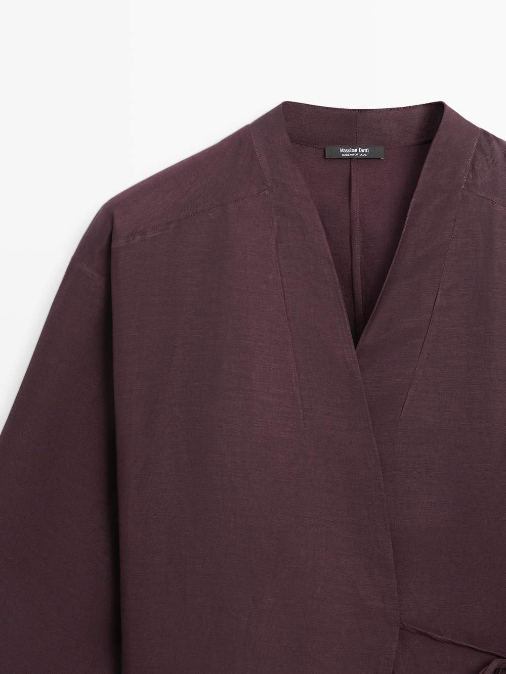 Linen blend shirt with bow detail — Product image 9 of 12
