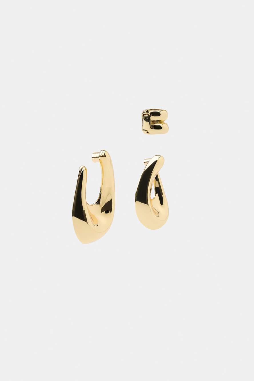 PACK OF OPEN HOOP AND EAR CUFF EARRINGS — Product image 3 of 5