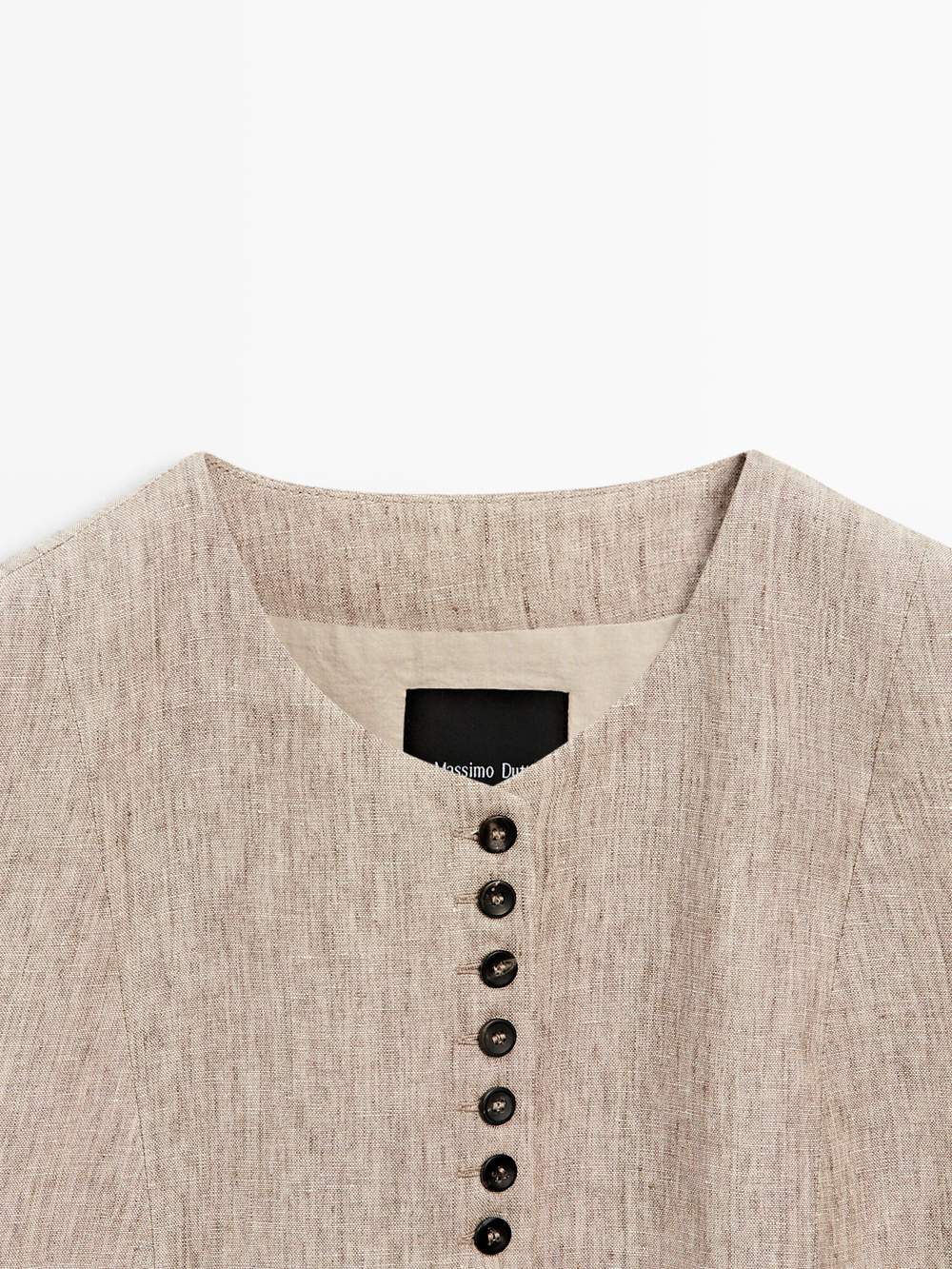 Linen melange waistcoat with buttons — Product image 9 of 15