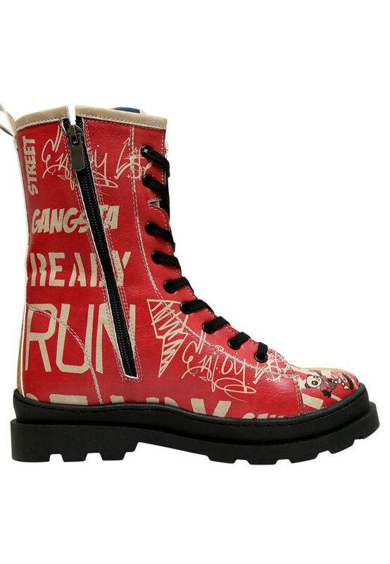 Women Vegan Leather Multicolor Zipper Long Boots - Skaters Design — Product image 5 of 9