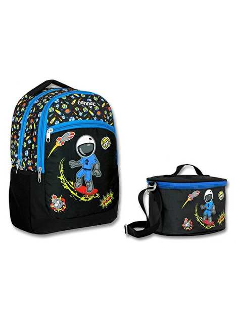 Cennec Black Blue Astronaut Primary School Srt Cantas And Feeding Set Men's Boy