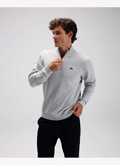 Ellesse EM580-GI ذكر نصف زيبر رمادي عرق — صورة المنتج 7 من 25