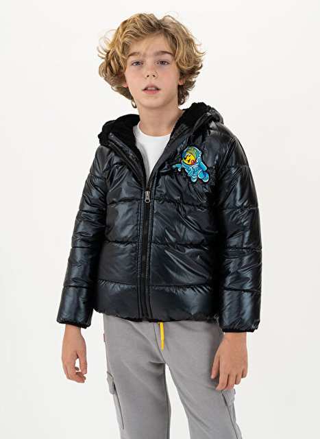 Haribo Dark Grey Men's Coat HRBTXT404 Haribo Puffer Children's Coat