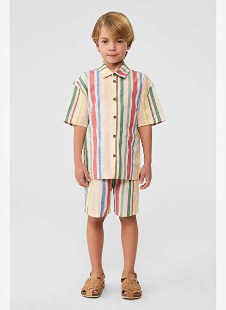 BG Store Erkek Çocuk Çizgili Gömlek