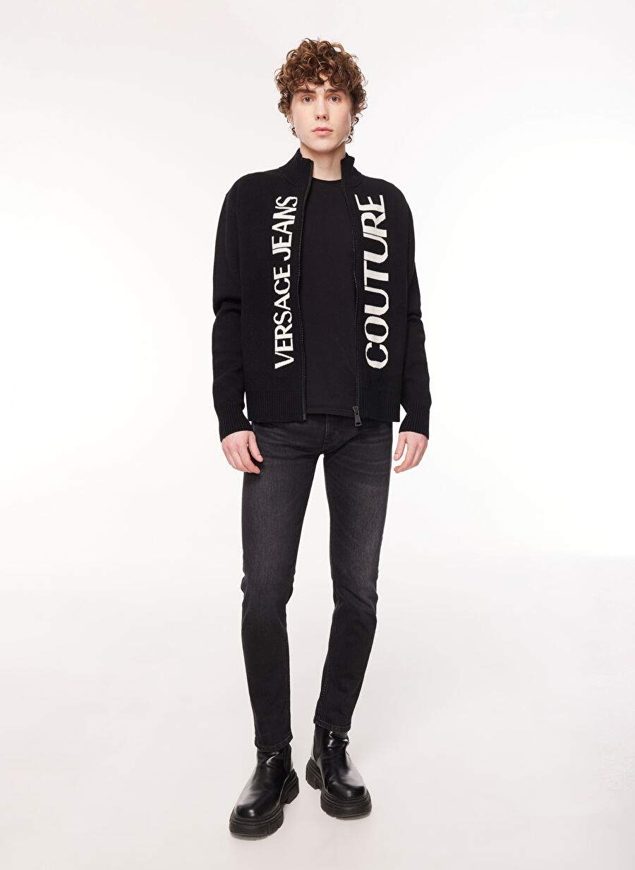 Versace Jeans Couture Black Men's Cardigan 75GAFM12CM11AA0E — Product image 3 of 5