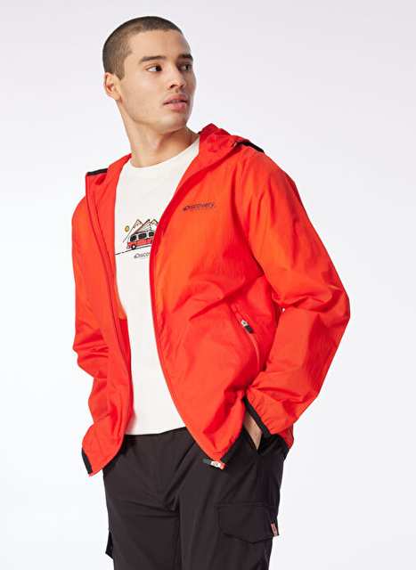 Discovery Expedition Orange Men's Kapuson Relaxed Water Pusher Ruzgarlk D4sm Trc3222