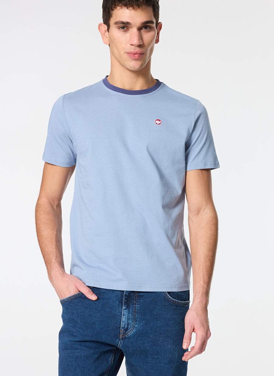 Murphy&Nye Bisiklet Yaka Düz Açık Lacivert Erkek T-Shirt LIMBER T-SHIRT — Product image 3 of 7