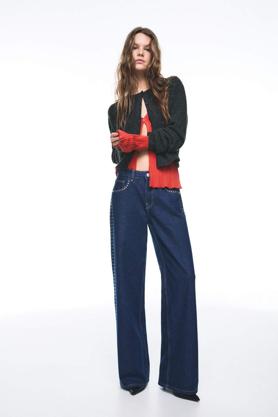 Wide-leg stud jeans — Product image 16 of 60