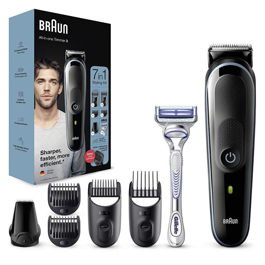 Braun MGK 3342 7-in-1 Men's Grooming Set + Gillette — Product image 6 of 8