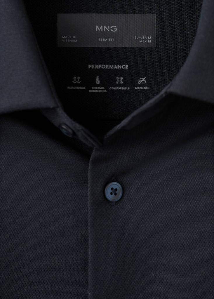 Slim fit comfort stretch non-iron cotton shirt — Product image 17 of 27