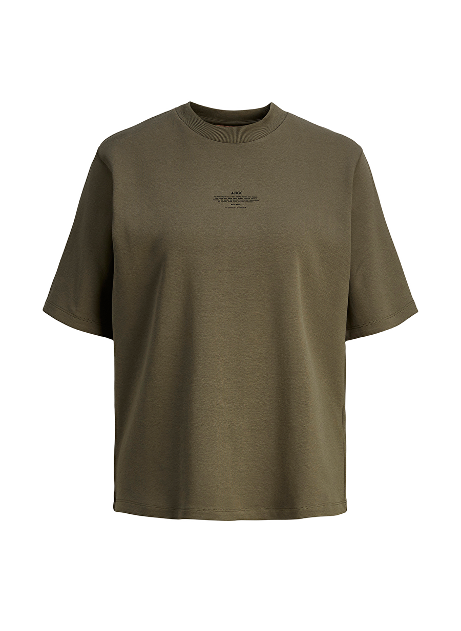 JJXX Crew Neck Printed Dark Green Women's T-Shirt JXISA BELLE LOOSE SS TEE JRS — Product image 8 of 8
