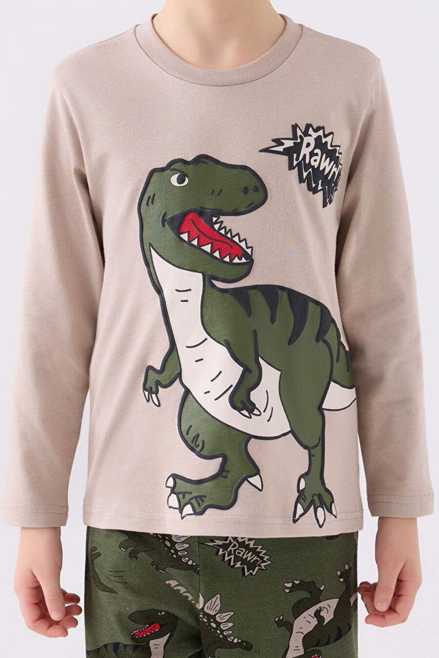 Rolypoly Erkek Çocuk Krem Uzun Kol Pijama Takım — Product image 8 of 10