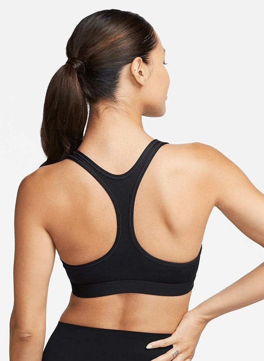Nike Siyah Kadn Dx6817 010 W Nk Swsh Lgt Spt Bra Duz Sporcu Sutyeni — صورة المنتج 4 من 4