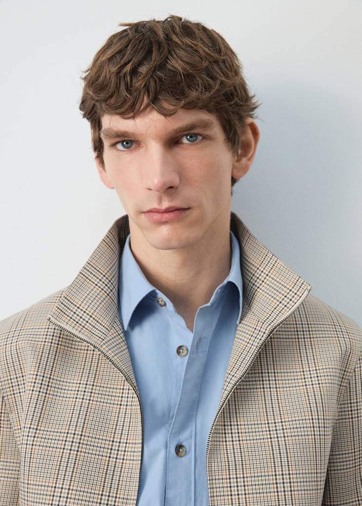 Prince of Wales check jacket with funnel neck — Product image 5 of 11