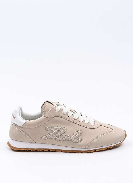 Karl Lagerfeld Bej Kadn Deri Sneaker Kl65912