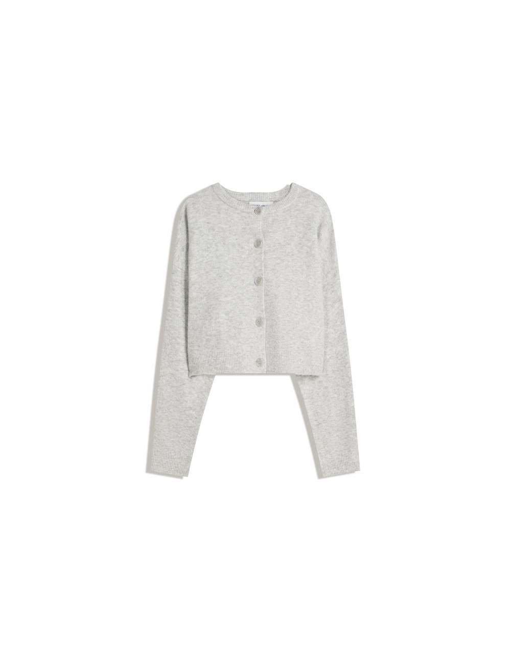 Buttoned round neck knit cardigan — صورة المنتج 6 من 6