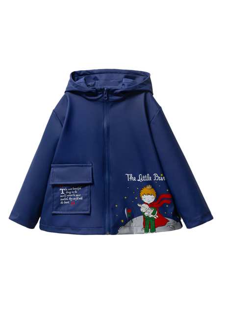 Little Prince Printed Rubber Waterproof Cotton Lining Boy Raincoat