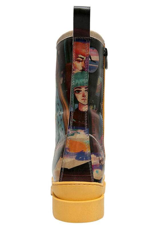 Women Vegan Leather Black Zipper Long Boots - Art Form Design — Product image 6 of 8