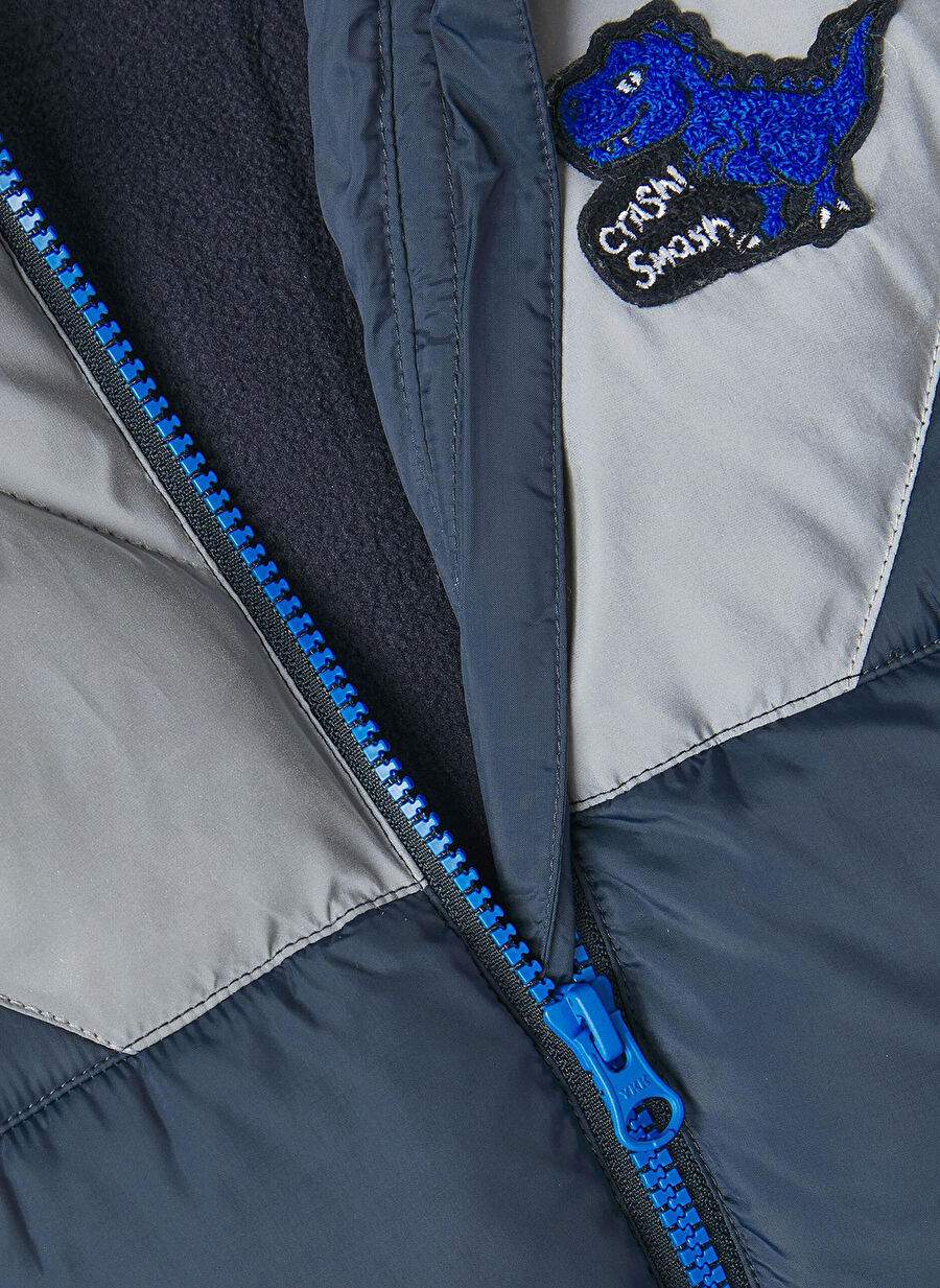 Name İt Lacivert Erkek Çocuk Kapüşonlu Uzun Kollu Mont NMMMORTEN PUFFER JACKET REFLECTIVE — صورة المنتج 5 من 6