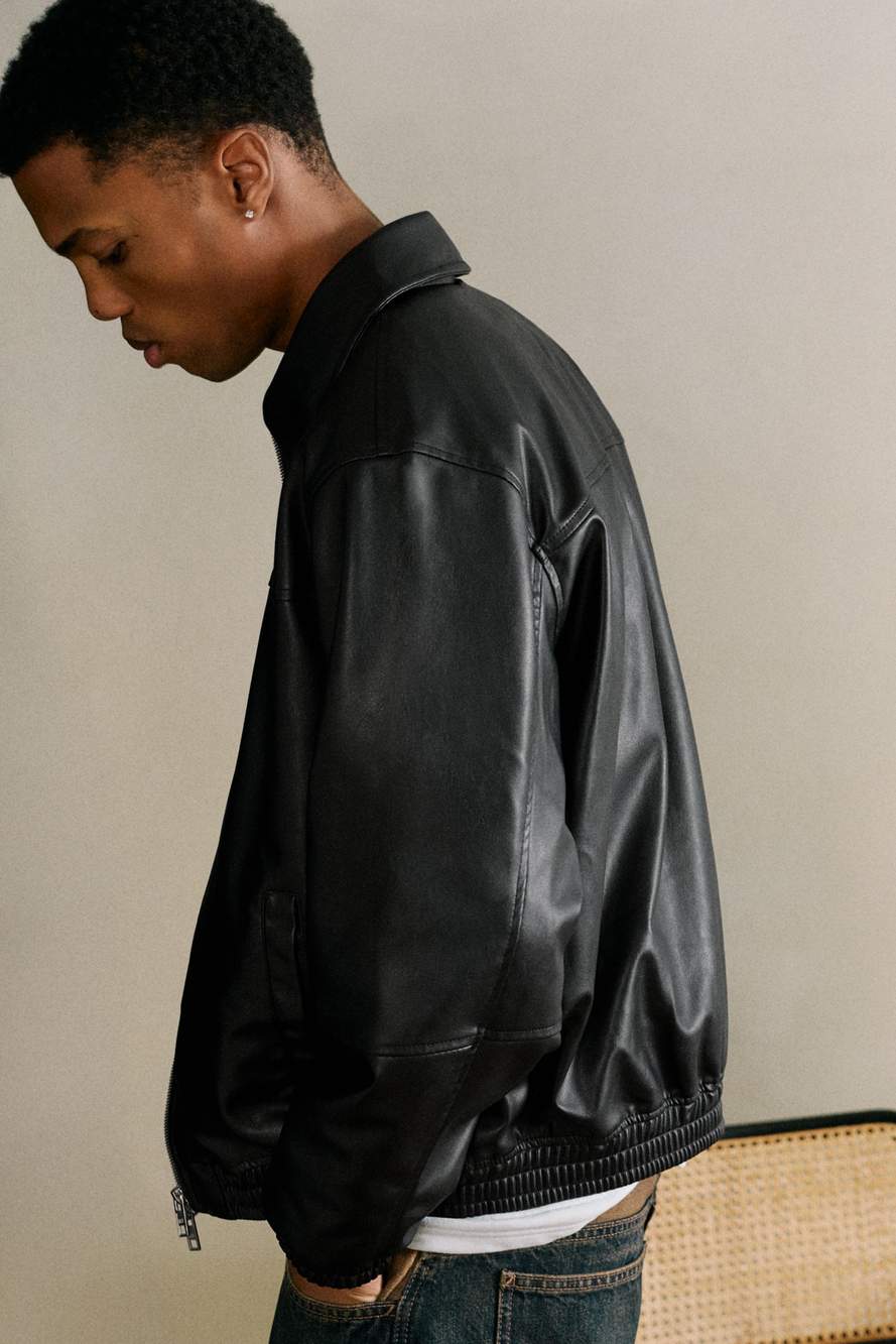 Voluminous leather effect jacket — Product image 16 of 17