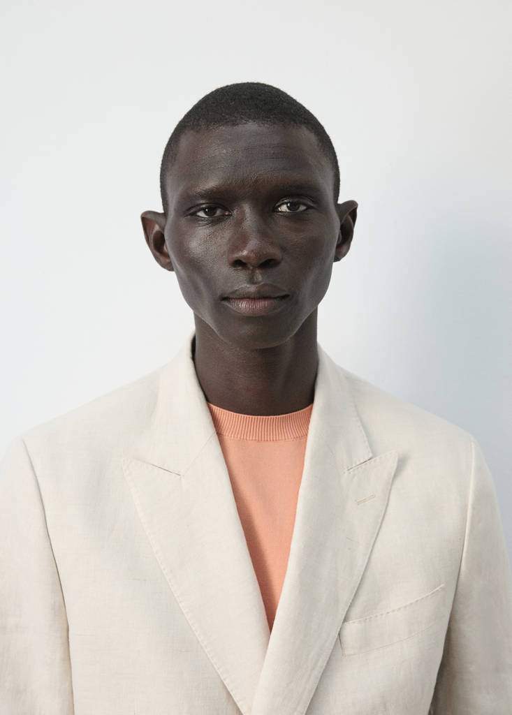 Amalfi 100% linen slim-fit double-breasted suit jacket — Product image 7 of 9