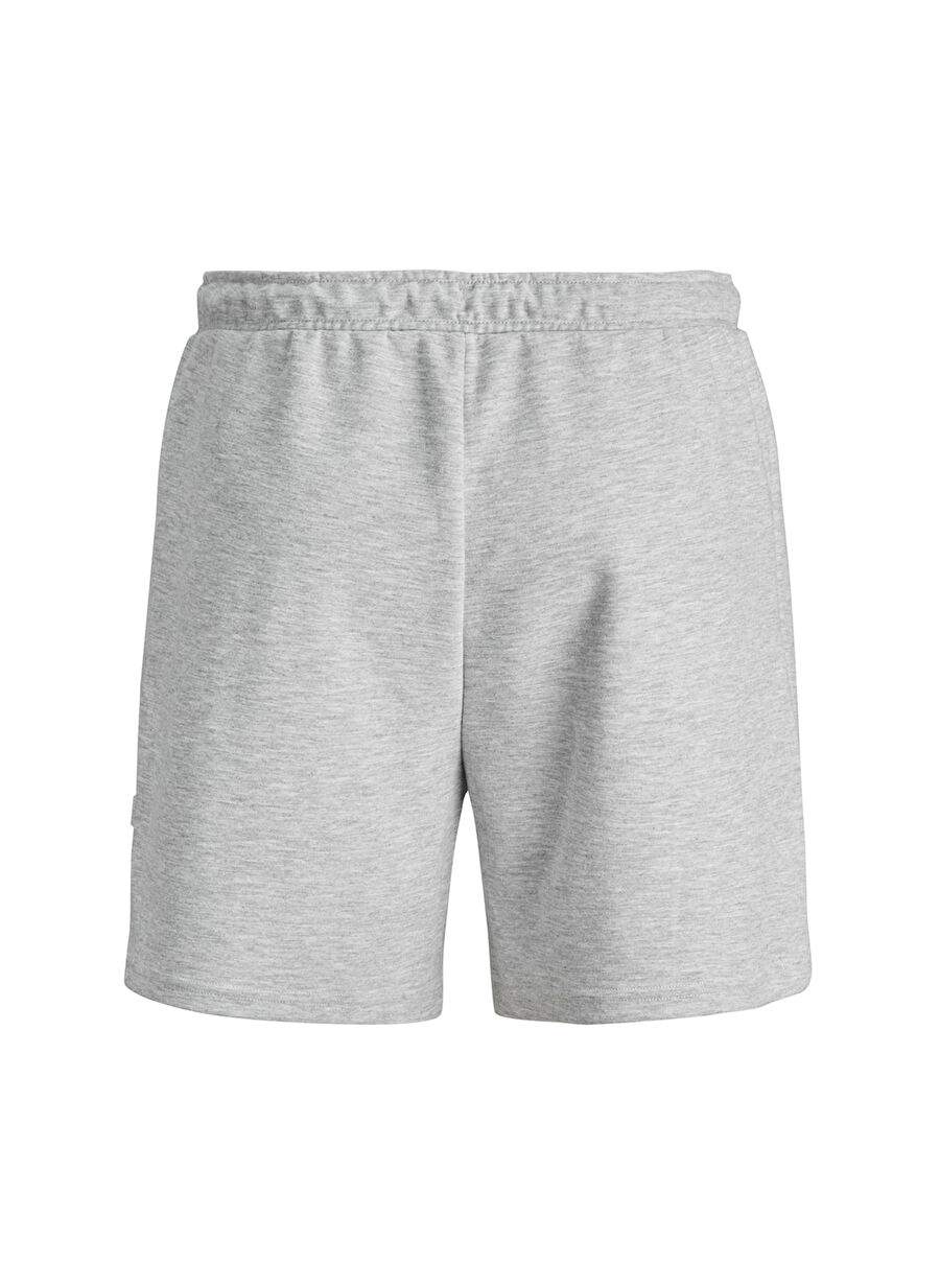 Jack & Jones 12186750_Jjiair Sweat Shorts Nb Sts Standart Kalıp Düz Açık Gri Erkek Sweat Şort — صورة المنتج 7 من 8