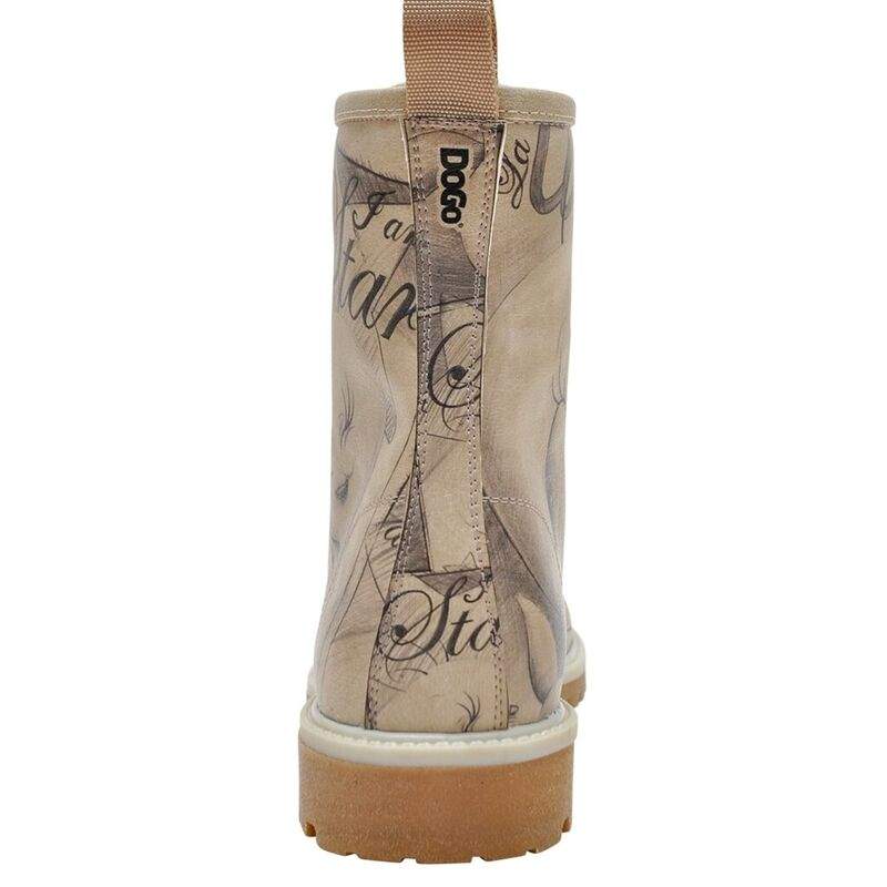 Women Vegan Leather Beige Long Boots - Warner Bros Tweety Sketch Design — Product image 7 of 7