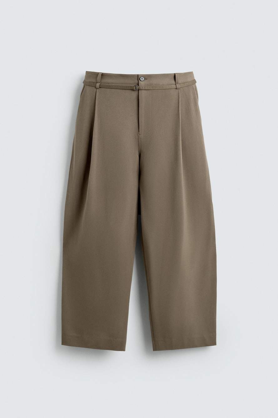 BALLOON FIT TROUSERS WITH PLEATS AND BELT — Product image 8 of 11