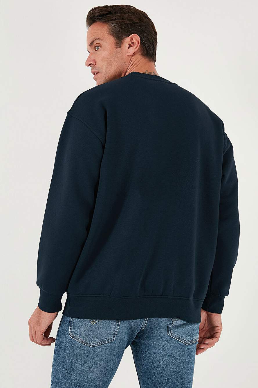 Buratti Regular Fit Bisiklet Yaka Pamuklu İçi Tüylü Yumuşak Şardonlu Erkek Sweatshırt 5905255 — صورة المنتج 7 من 7