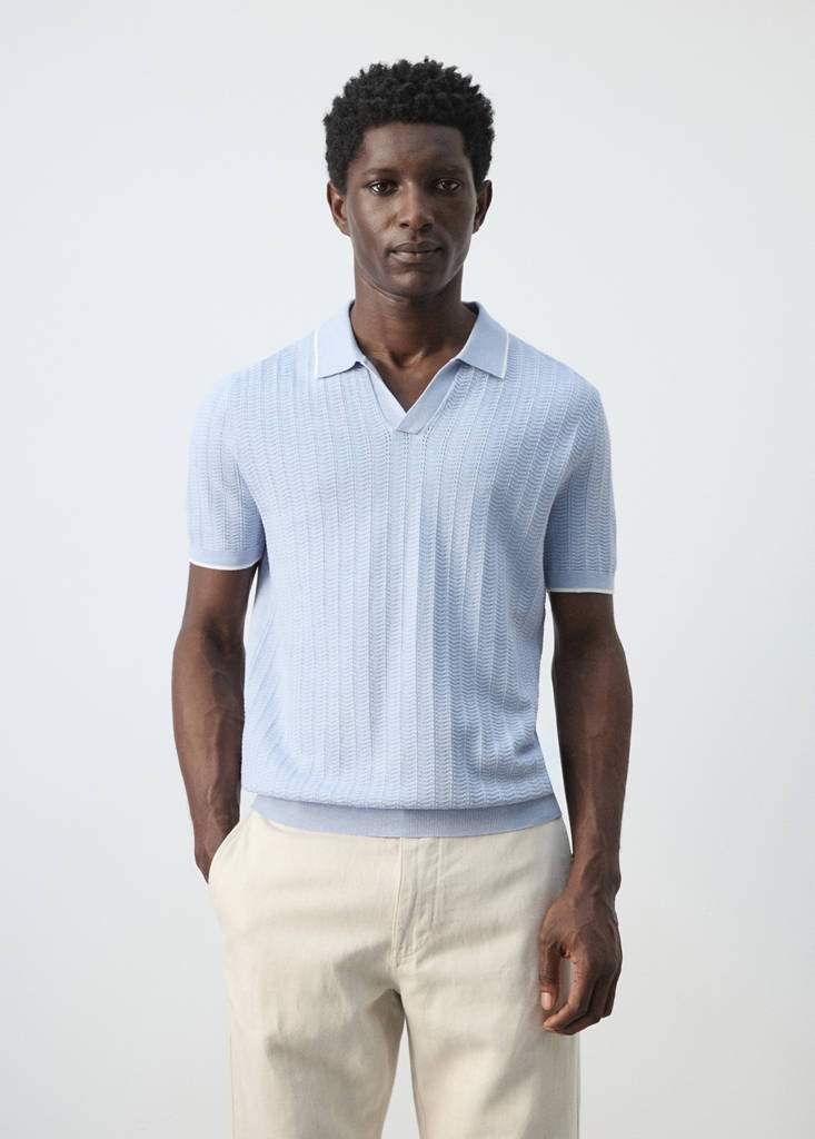 Structured fine-knit polo shirt — Product image 11 of 17