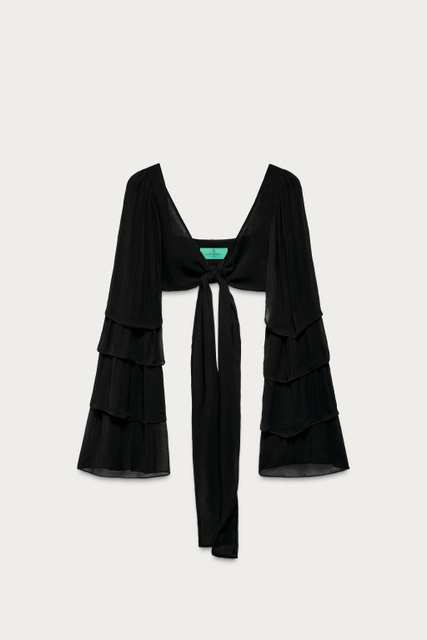 MARISA BERENSON X ZARA RUFFLED TOP