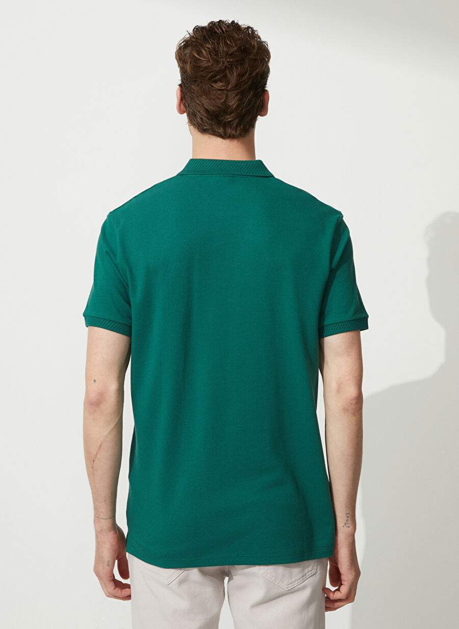 Koyu Yeşil Erkek %100 Pamuk Polo T-Shirt 4A9000000001 — صورة المنتج 5 من 5