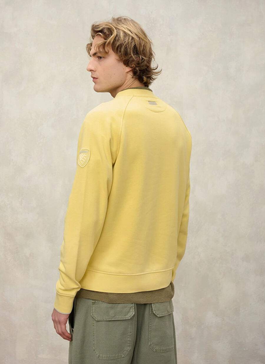 Sarı Erkek Pamuklu Sweatshirt 26SBLUF03242-234 CAMP — Product image 3 of 5