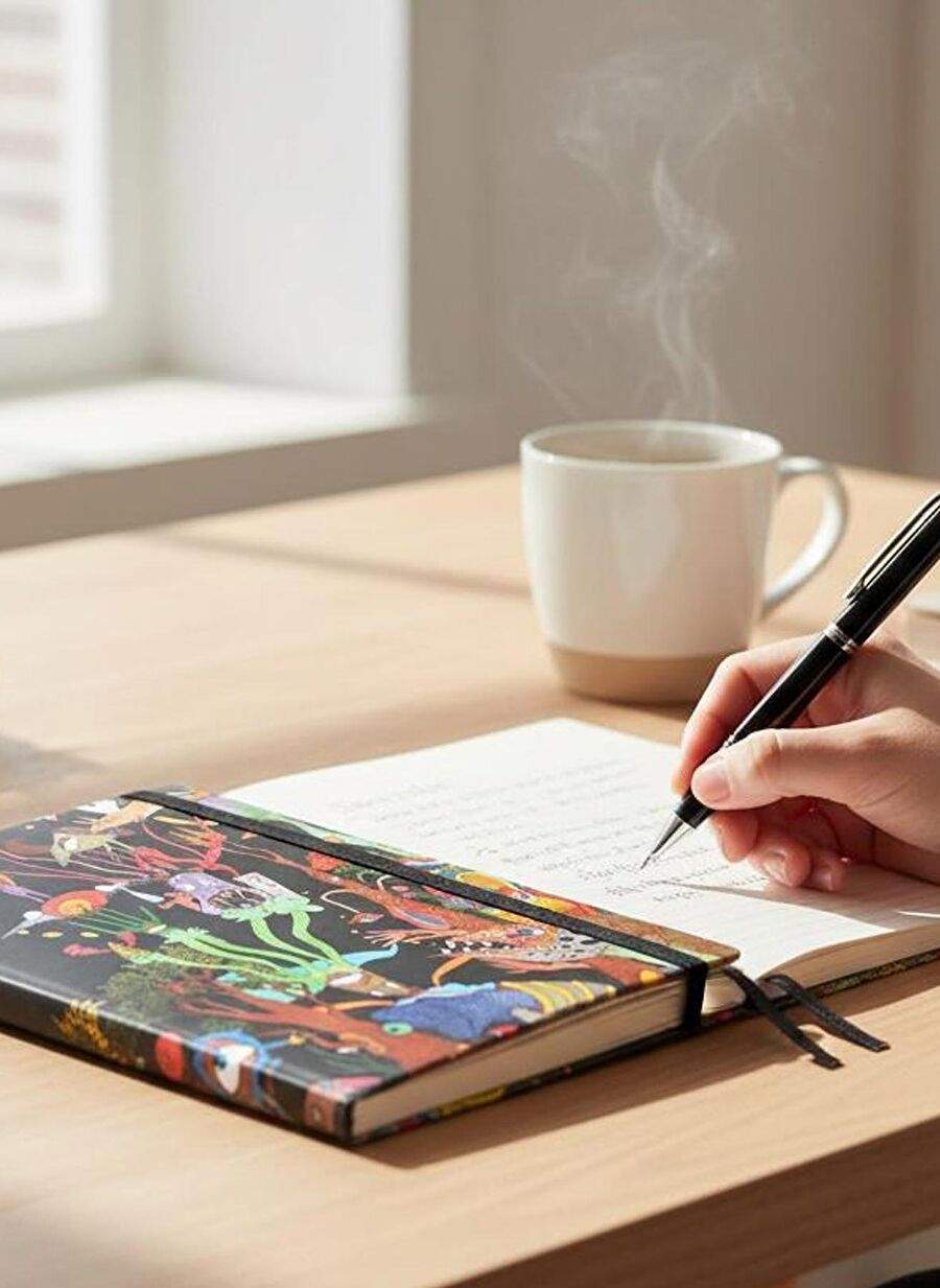 Mehmet Sinan Kuran Colored Printing Kapalkli Blank Notebook — صورة المنتج 4 من 4