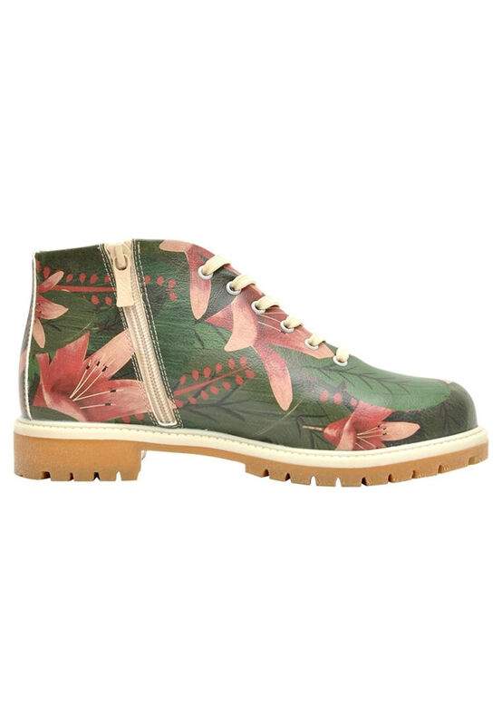 Women Vegan Leather Multicolor Zipper Ankle Boots - Nope Design — Product image 4 of 7