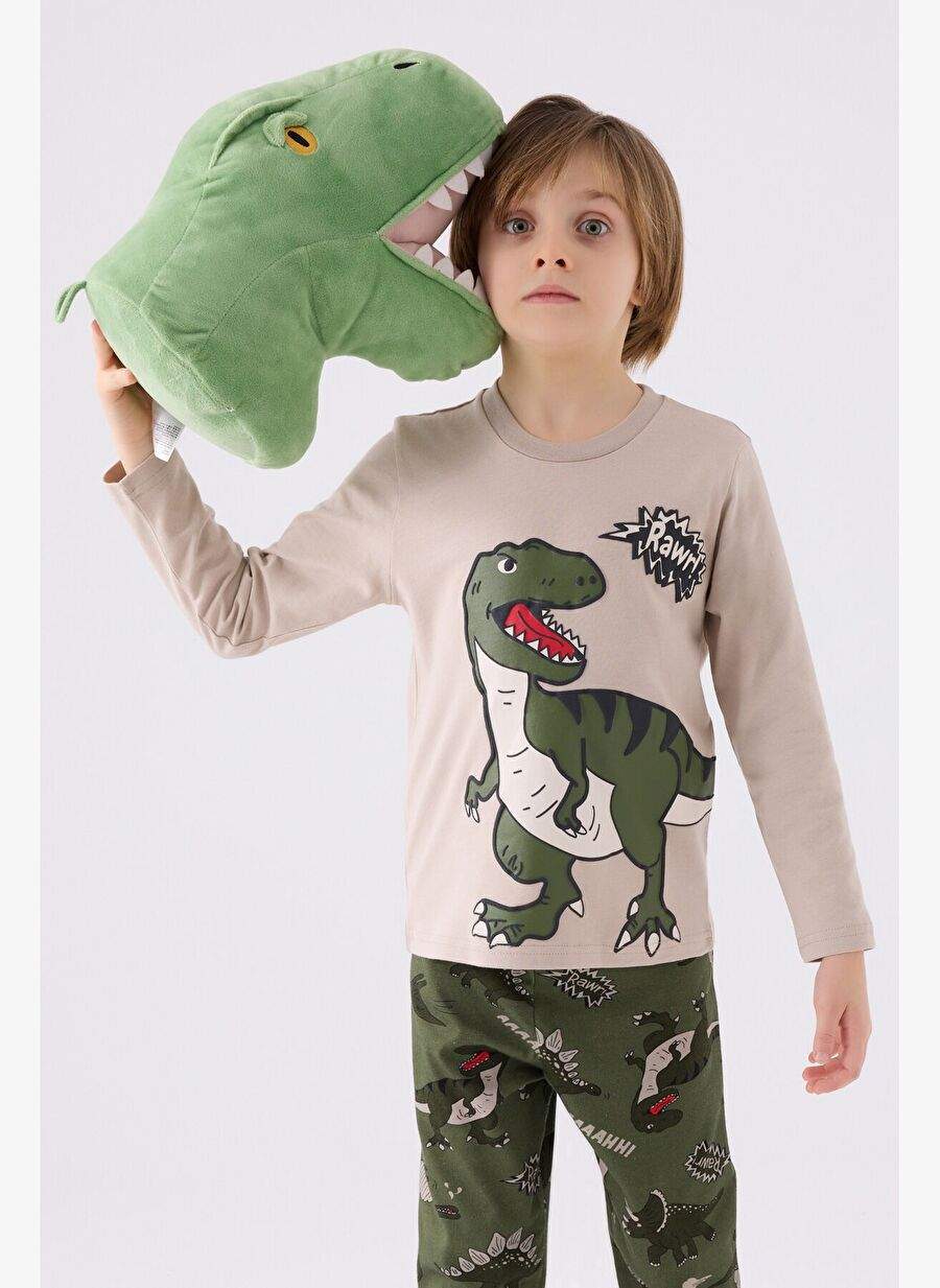 Rolypoly Erkek Çocuk Krem Uzun Kol Pijama Takım — Product image 3 of 10