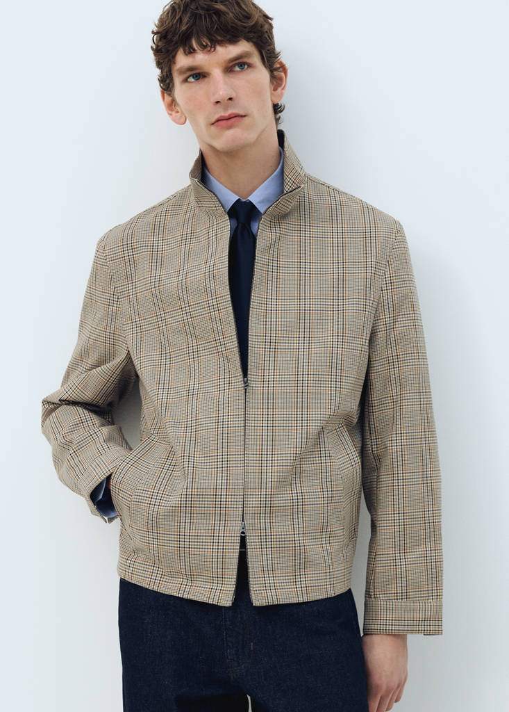 Prince of Wales check jacket with funnel neck — Product image 9 of 11