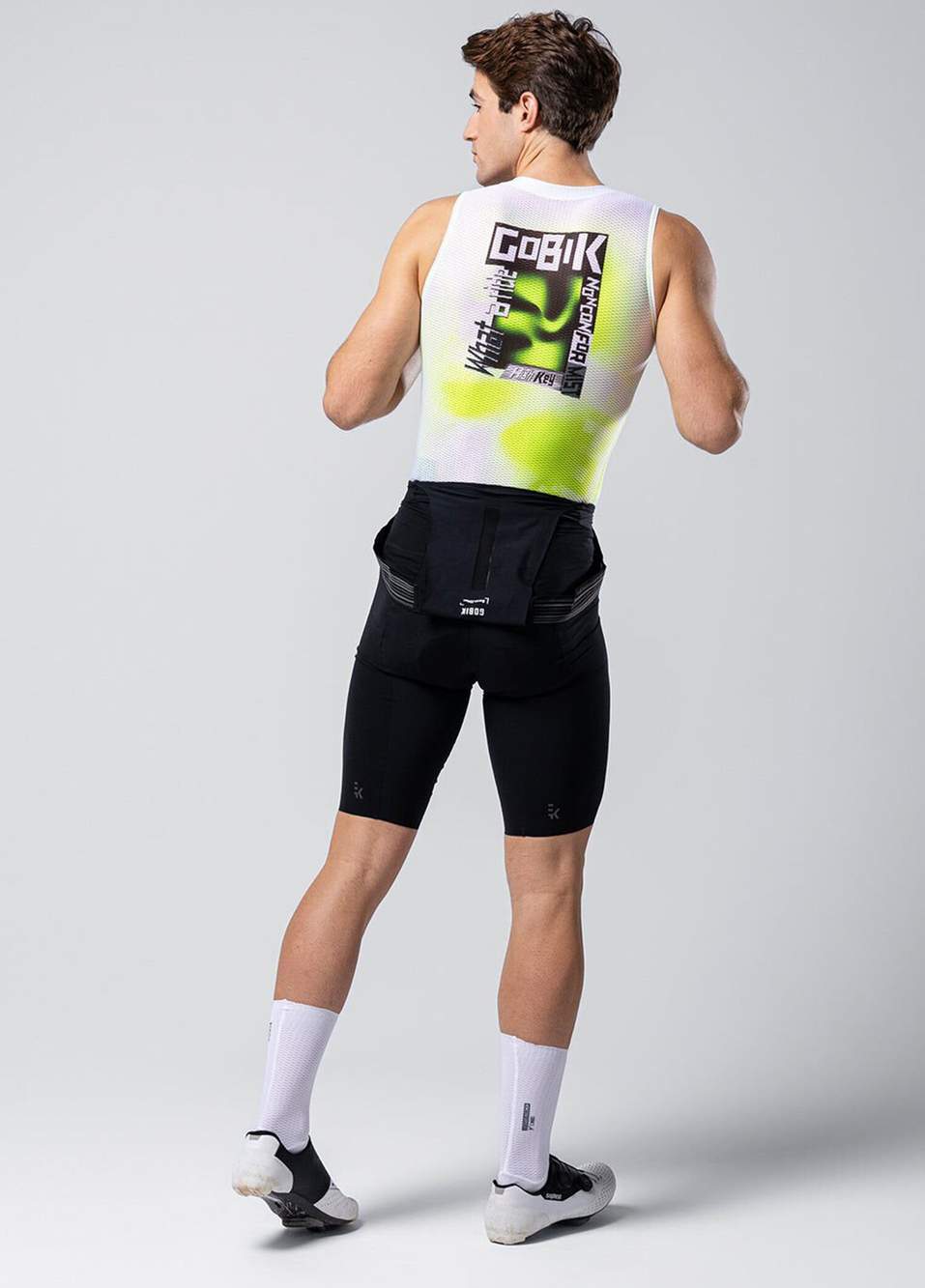 Second Skin Beyaz Kolsuz Spor İçlik Unisex Bisiklet Forması — صورة المنتج 6 من 7