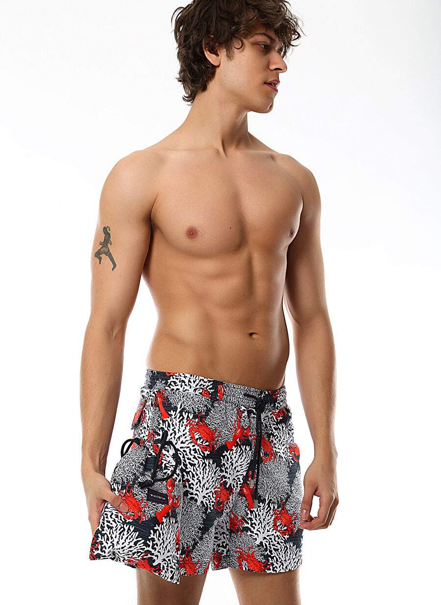 Whitefin Çok Renkli Erkek Slim Fit Şort Mayo 1006 — صورة المنتج 5 من 6