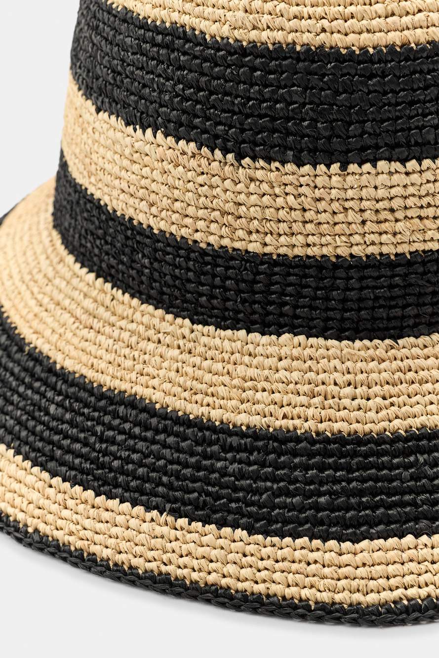 100% RAFFIA STRIPED HAT — Product image 4 of 4