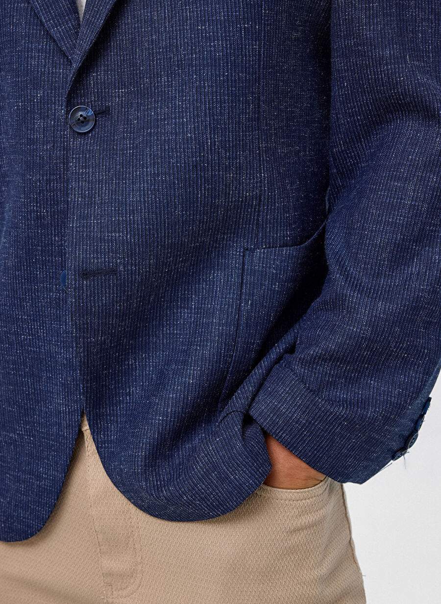 Cavalry Blue Men's Regular Fit Patterned Jacket CT2004800281 — Product image 5 of 5