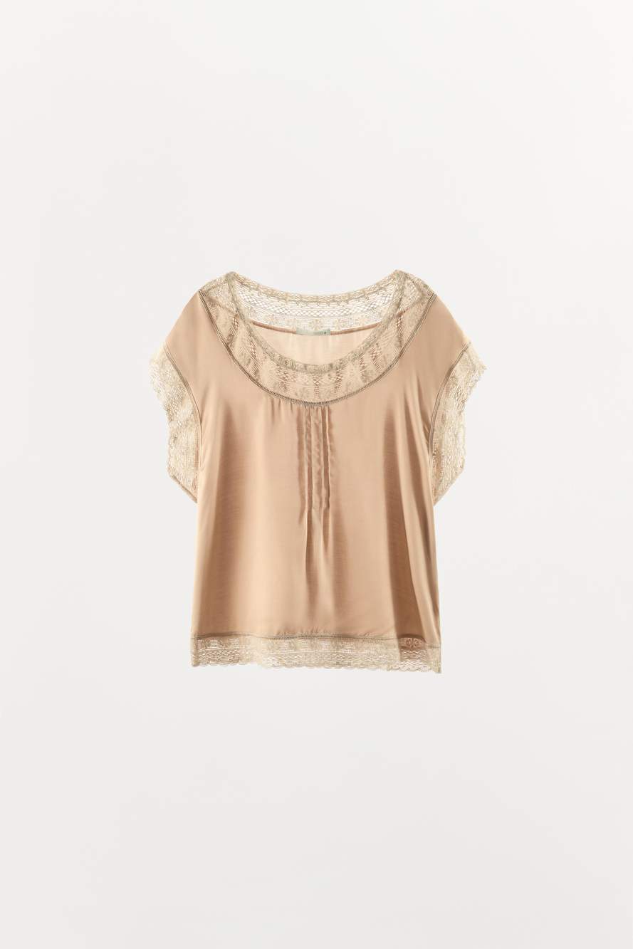 PLEATED LACE TOP — Product image 4 of 6