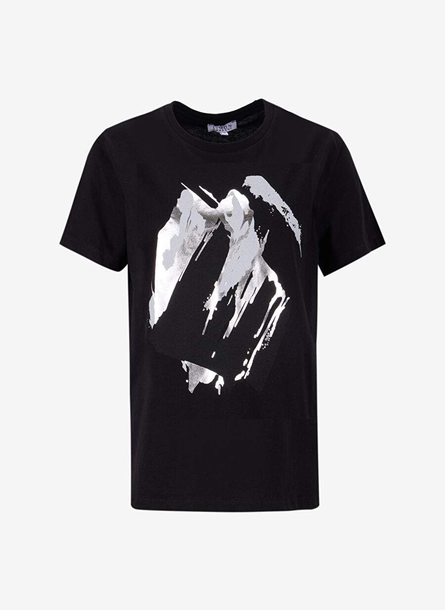 Limon Siyah Kadın Loose Fit Baskılı T-Shirt L5SL-TST5810 — صورة المنتج 30 من 35