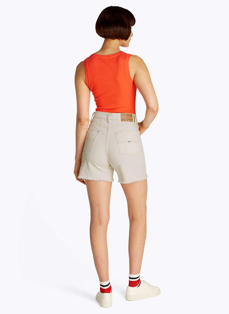 Tommy Jeans Bej Kadn Mom Fit Denim Sort Dw0dw200931ce — صورة المنتج 4 من 4